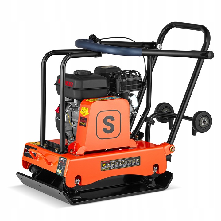 ZAGĘSZCZARKA gruntu UBIJAK 90kg koła + mata + silnik LONCIN 6,5KM siła 18kN