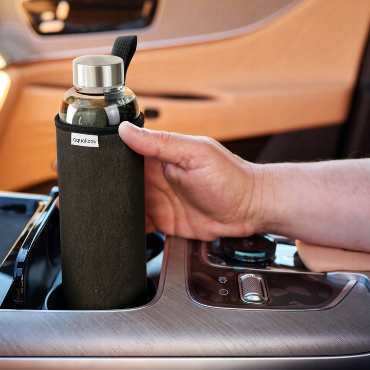 Szklana butelka AquaFloow z etui 700ml bidon szklany na wodę napoje