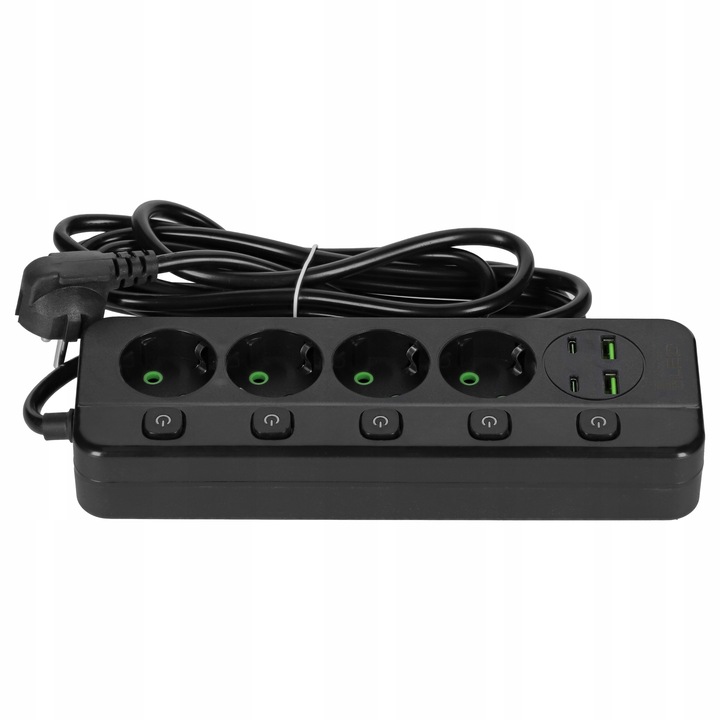 Przedłużacz Listwa Zasilająca Sieciowa 4 Gniazda 230V 3M 4x USB