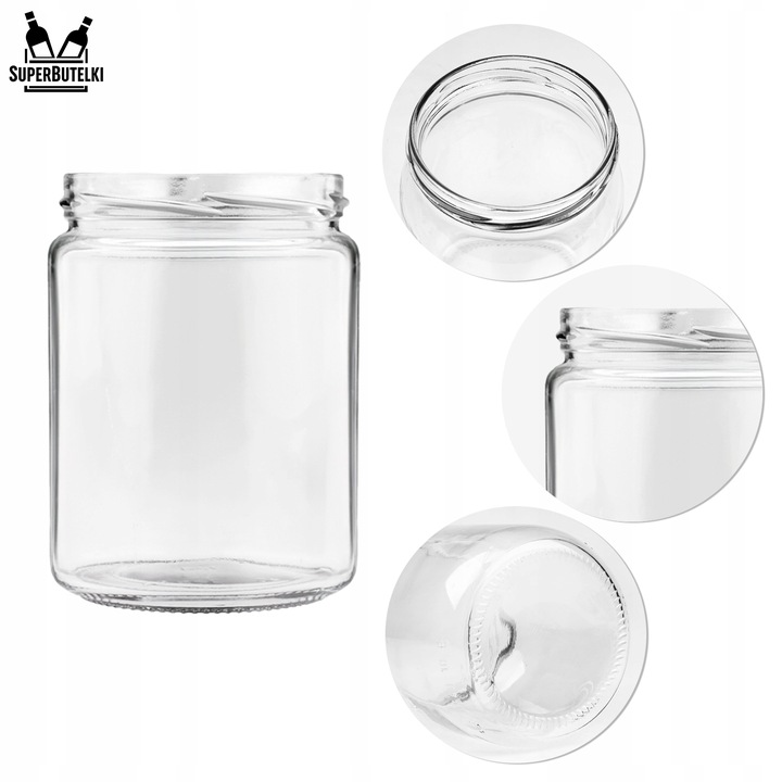 10x SŁOIKI SZKLANE Z ZAKRĘTKAMI 540 ML NA GRZYBY NA PRZETWORY DŻEM +