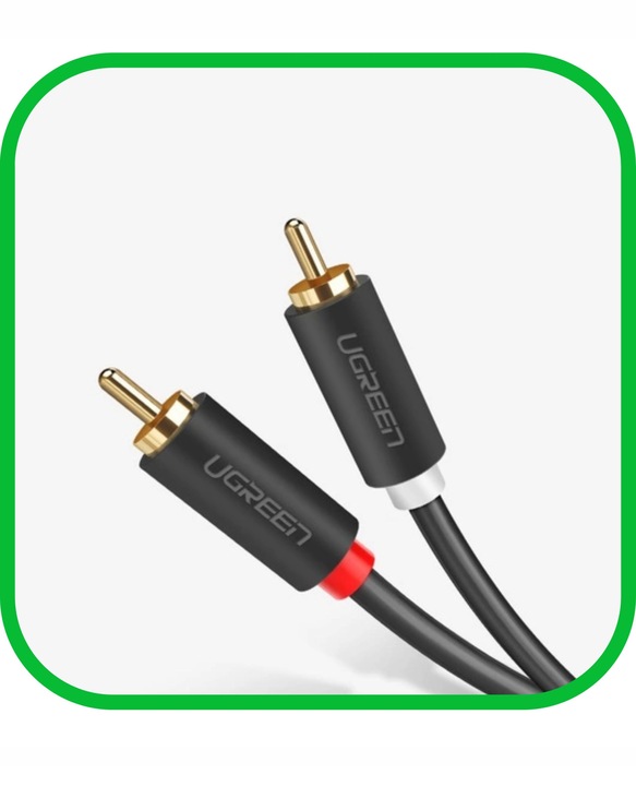 Kabel Przewód Audio Wtyk 2x RCA do 2xRCA Chinch STEREO 3M Pozłacany