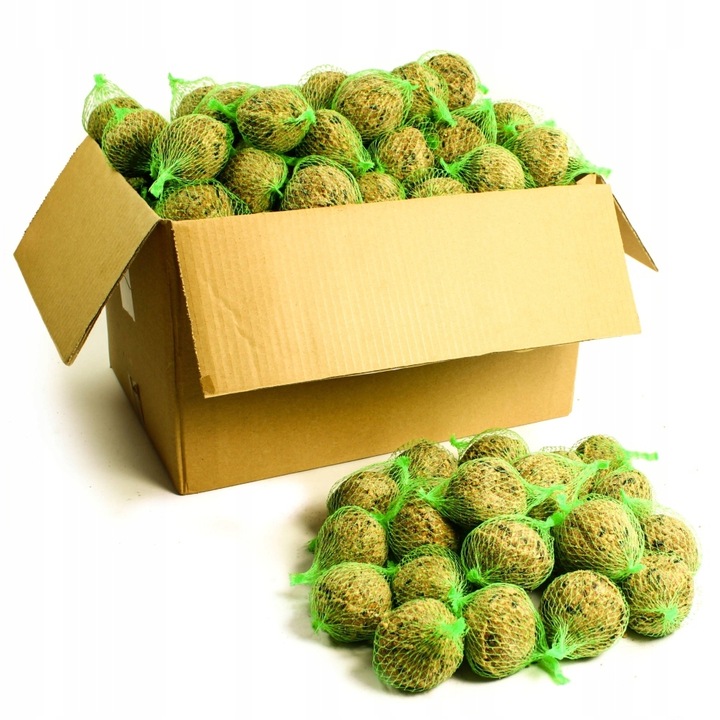 Kule Pyzy Tłuszczowe Pokarm Zimowy dla Dzikich Ptaków 100szt ZESTAW