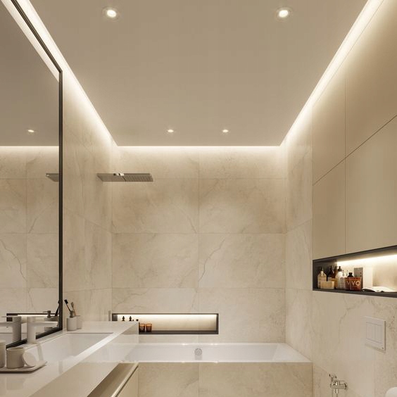 PROFIL aluminiowy do taśma LED czarny wpuszczany klosz 2M zestaw