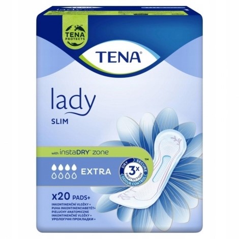 Tena Lady Slim Extra podpaski nietrzymanie moczu połóg chłonność 4/8 20 szt