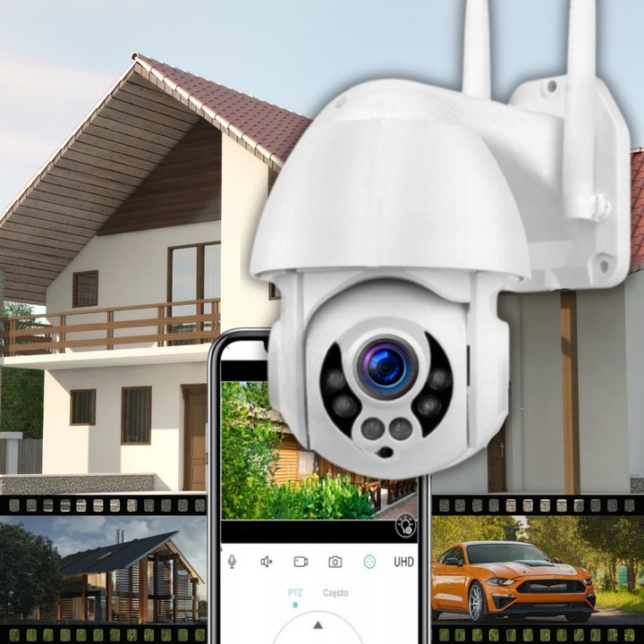 Kamera Wifi Zewnętrzna SMART 5MPx Obrotowa APLIKACJA PO POLSKU Śledzenie