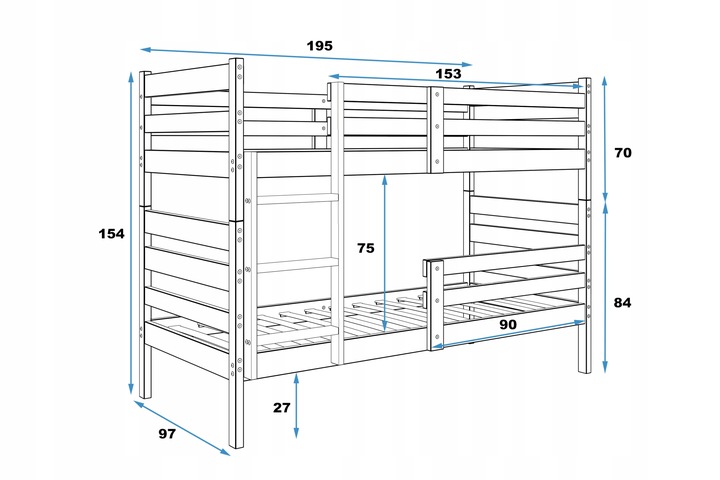 łóżko piętrowe Eryk od Interbeds