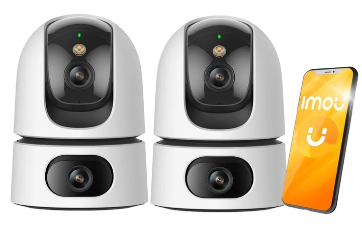 2 Obrotowe Kamery IP WiFi Imou Ranger Dual 10MP (5MP + 5MP) Mikrofon Głośni