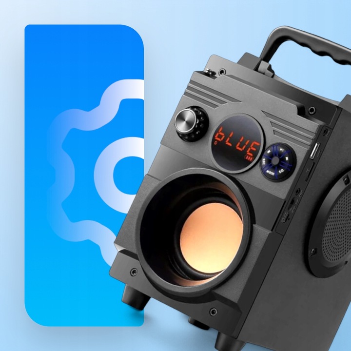 GŁOŚNIK BEZPRZEWODOWY BLUETOOTH PRZENOŚNY 800W MOBILNY Z RADIEM FM USB