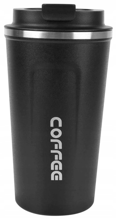 Kubek termiczny COFFEE herbatę Stal Czarny termos kawę szczelny 510ML