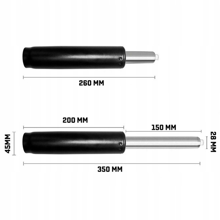 PODNOŚNIK SIŁOWNIK AMORTYZATOR DO FOTELA KRZESŁA OBROTOWEGO BIUROWEGO