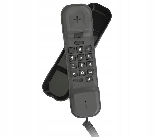 Czarny Telefon stacjonarny ALCATEL T06