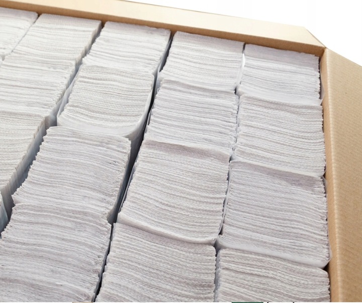 Ręcznik Papierowy GRUBY ZZ BIAŁA MAKULATURA 21x23 4000 LISTKÓW 20 x 200 H21