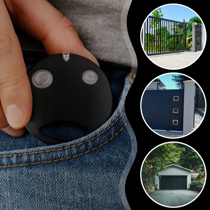 PILOT DO BRAMY GARAŻOWEJ NICE SMILO 2KANAŁY 433MHZ ZAMIENNIK BRELOK OKRĄGŁY