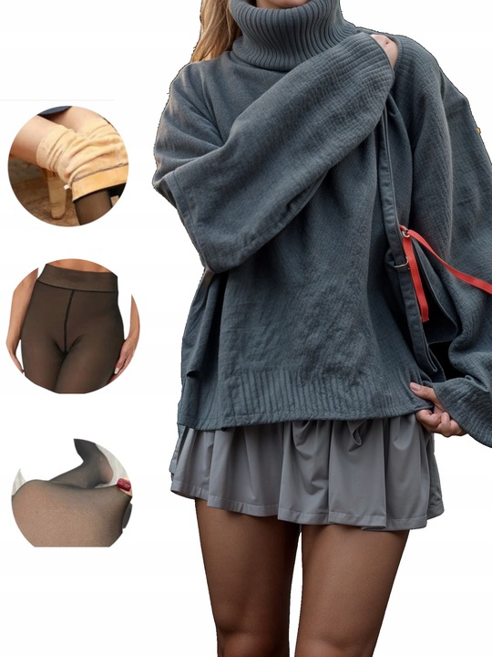 Rajstopy damskie ocieplane zimowe – ciepłe, elastyczne, na zimę L/XL