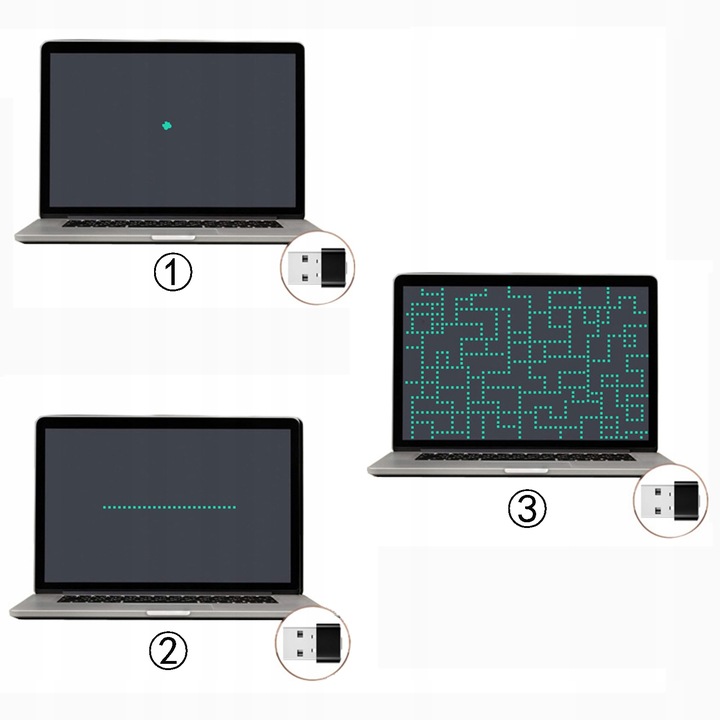 SYMULATOR MYSZKI RUCHU MYSZY MOUSE JIGGLER USB 3 TRYBY PRACA ZDALNA