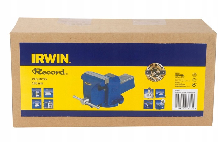 IRWIN IMADŁO WARSZTATOWE 100mm ŚLUSARSKIE Z KOWADŁEM Rozstaw maks 80mm