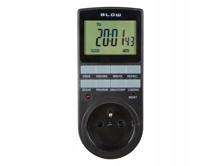 PROGRAMATOR CZASOWY WŁĄCZNIK WYŁĄCZNIK HARMONOGRAM WYŚWIETLACZ CYFROWY