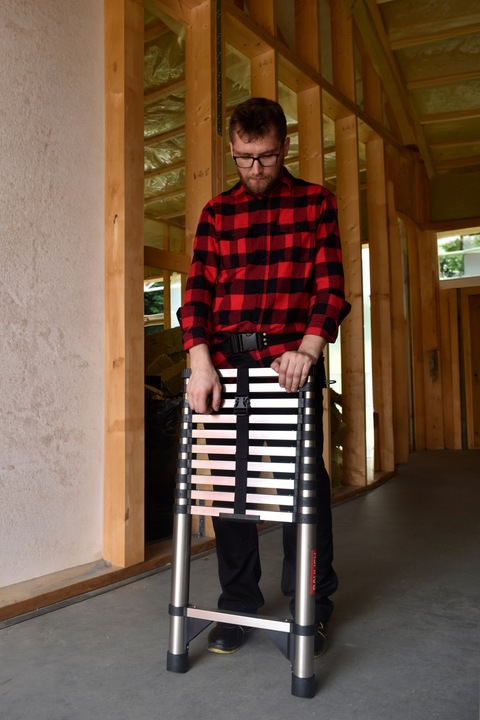 Drabina teleskopowa 11 stopni przystawna składana antypoślizgowa 3,2 m