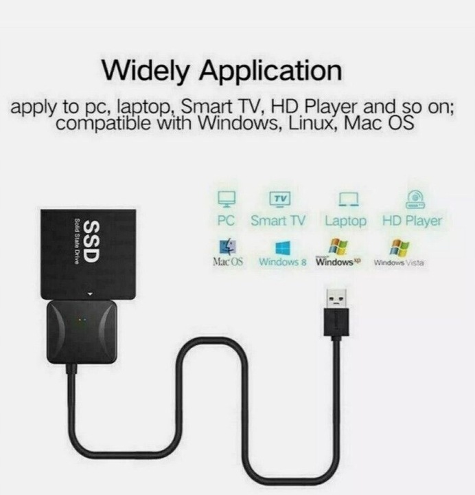 Adapter SATA USB, USB 3.0 na SATA III, adapter do dysku twardego 2,5" 3,5"