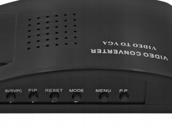 KONWERTER SYGNAŁU WIDEO S-VIDEO BNC AV VGA DO VGA Z PRZEWODAMI GRATIS