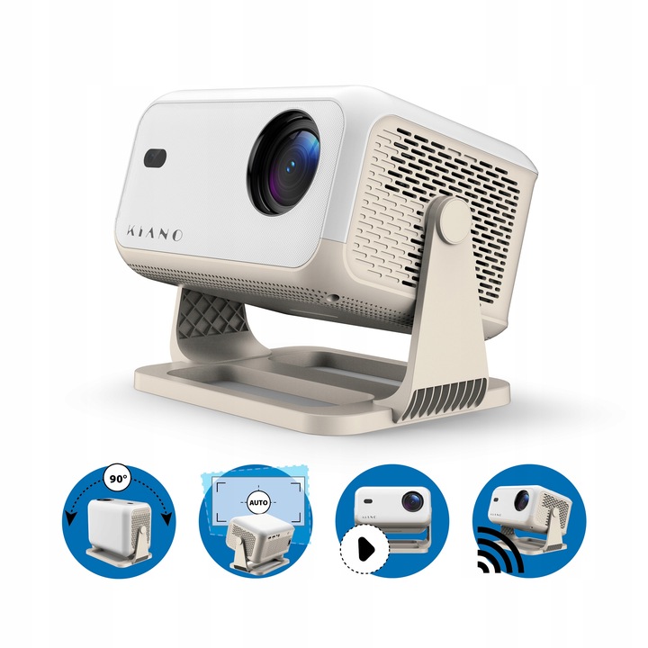 Projektor mini Rzutnik Kiano KVC01 WiFi Android 11 FULL HD 4K Autofocus LED