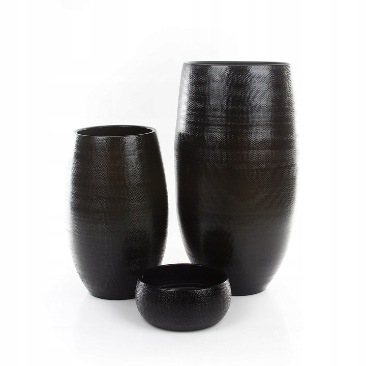 niska osłonka z ceramiki PORTO BOWL 27/13 biała niska doniczka ceramiczna