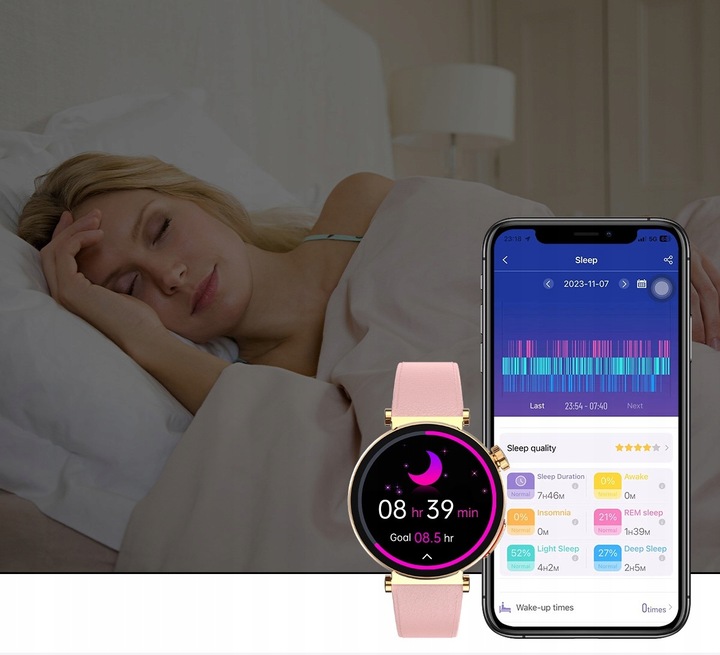 SMARTWATCH DAMSKI ZEGAREK Z POMIAREM CUKRU EKG GLUKOZA CIŚNIENIE ROZMOWY PL