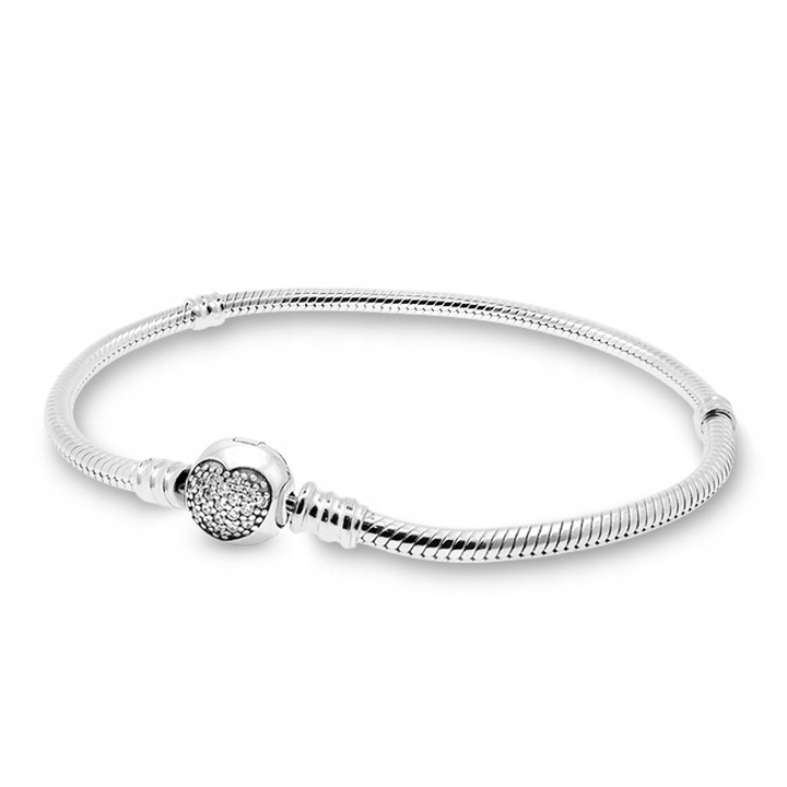 BRANSOLETKA srebrna modułowa charms zawieszka 18cm