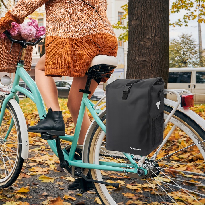 Torba na Rower Sakwa Rowerowa na Bagażnik Kufer Rowerowy Duża Boczna 15l