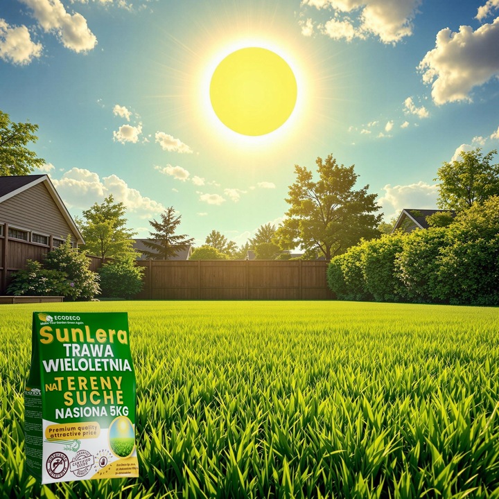 Trawa Nasiona Uniwersalna 5kg na Tereny Suche Trawnik 200m2 Mieszanka Traw