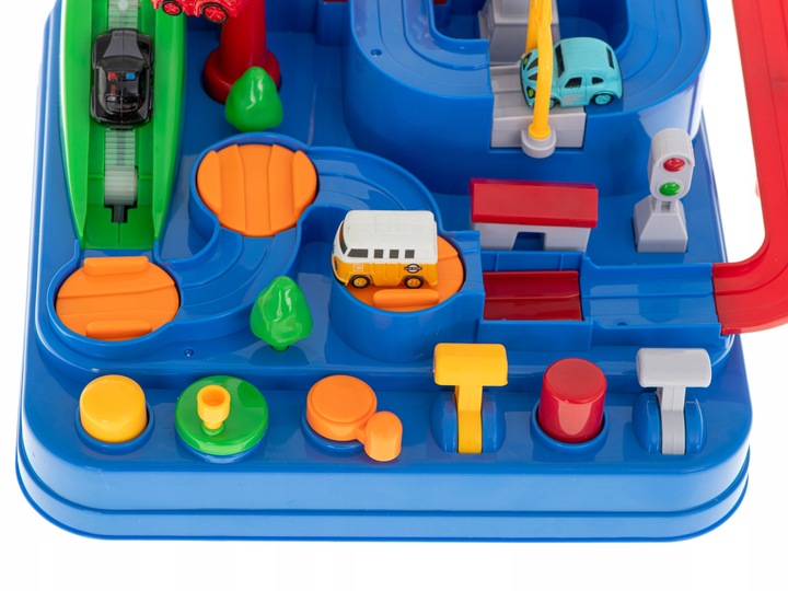 Tor przeszkód interaktywny samochodowy wyścigi parking 4 pojazdy auto autob