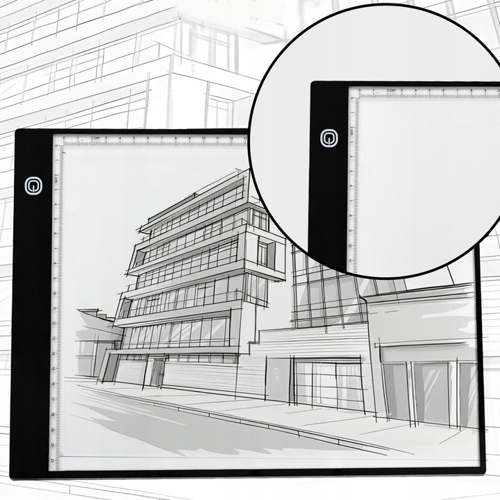 DESKA KREŚLARSKA A4 PODŚWIETLANA TABLICA LED TABLET GRAFICZNY DO RYSOWANIA