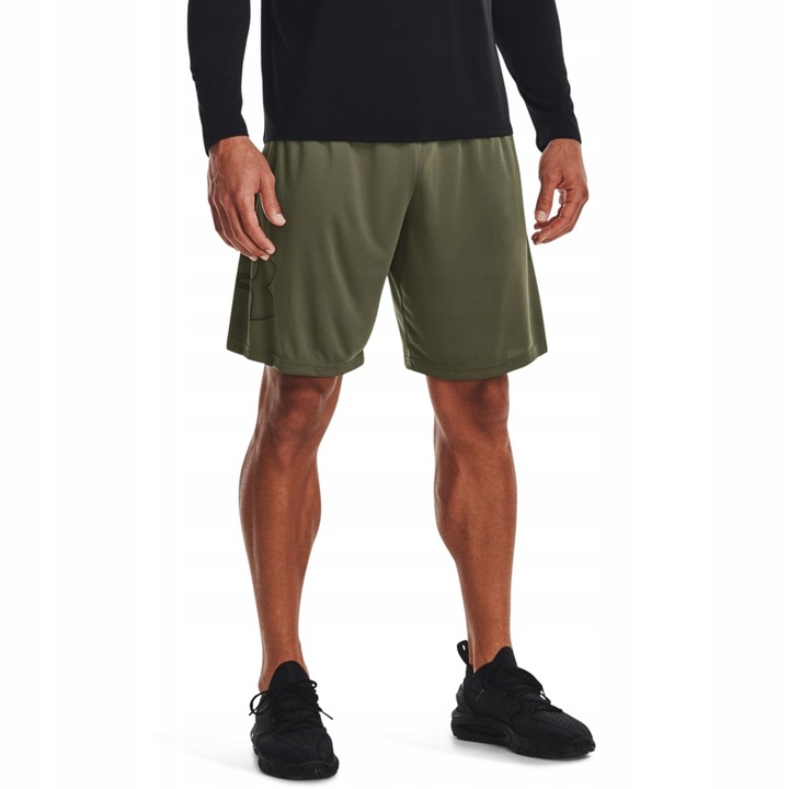 Męskie spodenki treningowe UNDER ARMOUR TECH GRAPHIC SHORT - oliwkowe/khak