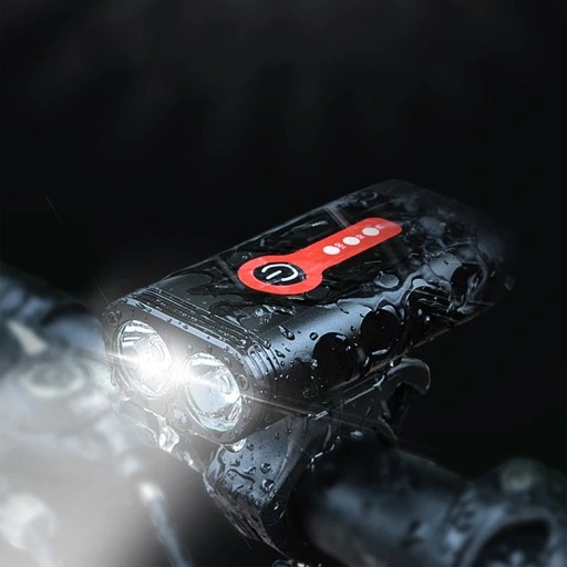 LAMPKA ROWEROWA LED PRZÓD 1800 LUMENÓW MOCNA + TYŁ