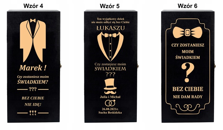 PODZIĘKOWANIE DLA ŚWIADKA SKRZYNKA NA WHISKEY