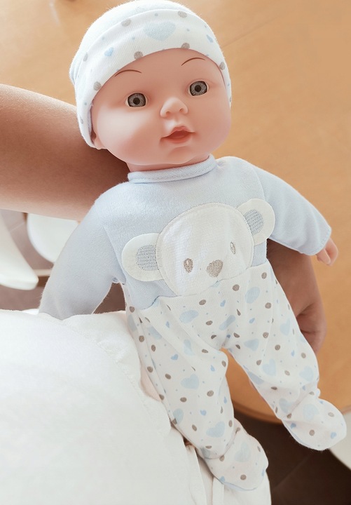 Lalka bobas jak żywa interaktywna miękka duża mówi