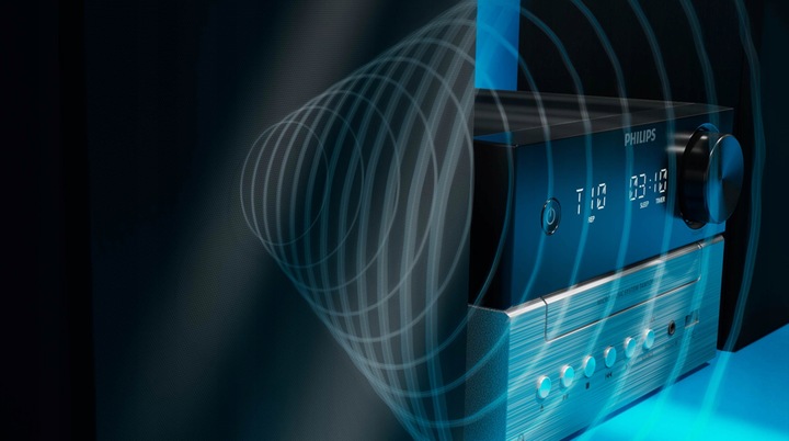 Mikrowieża Bass Reflex 20W Bluetooth 5.4 FM CD MP3 USB Philips