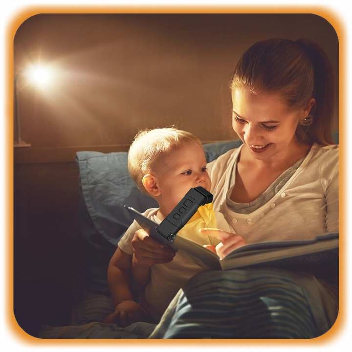 LAMPKA DO CZYTANIA KSIĄŻEK Z KLIPSEM LED USB NOCNA 9 LED + 5 MOCY + 3