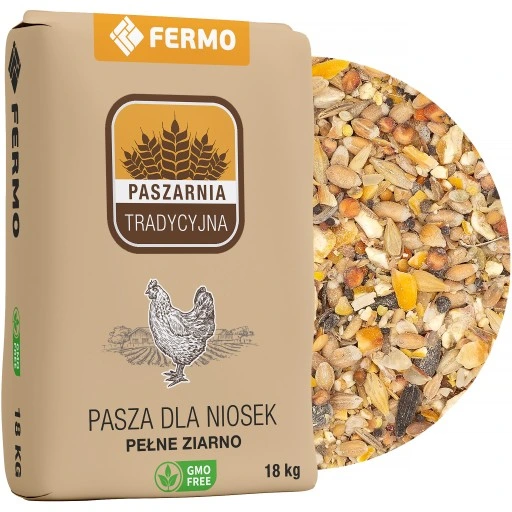 Pasza karma dla kur nioska BEZ GMO 18kg ziarno dla kur PASZARNIA TRADYCYJNA