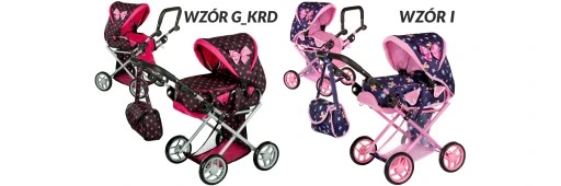WÓZEK DLA LALEK GŁĘBOKI SPACERÓWKA GONDOLA 3w1 KINDERPLAY TORBA POŚCIEL