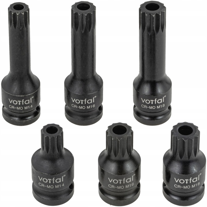 KLUCZE BIT SPLINE UDAROWE 1/2 M14-M18 XZN PIASTA VW AUDI SKODA