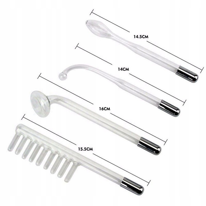 DARSONVAL DERMA WAND 4 PELOTY PIELĘGNACJA ELEKTRODY DO TWARZY WŁOSÓW CIAŁA