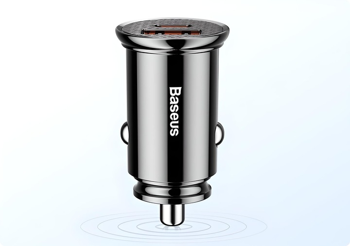 BASEUS MOCNA SZYBKA ŁADOWARKA SAMOCHODOWA USB USB-C TYP-C PD 30W QC 3.0 5A