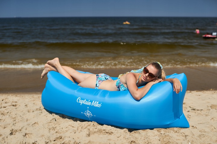WYTRZYMAŁY Materac DMUCHANY Lazy Bag Leżak NA PLAŻĘ AIR SOFA Captain Mike