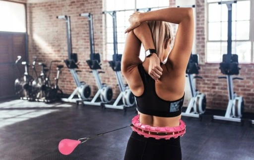 HULAHOP Z OBCIĄŻENIEM WYPUSTKAMI ODCHUDZAJĄCE SKŁADANE SMART HULA HOP