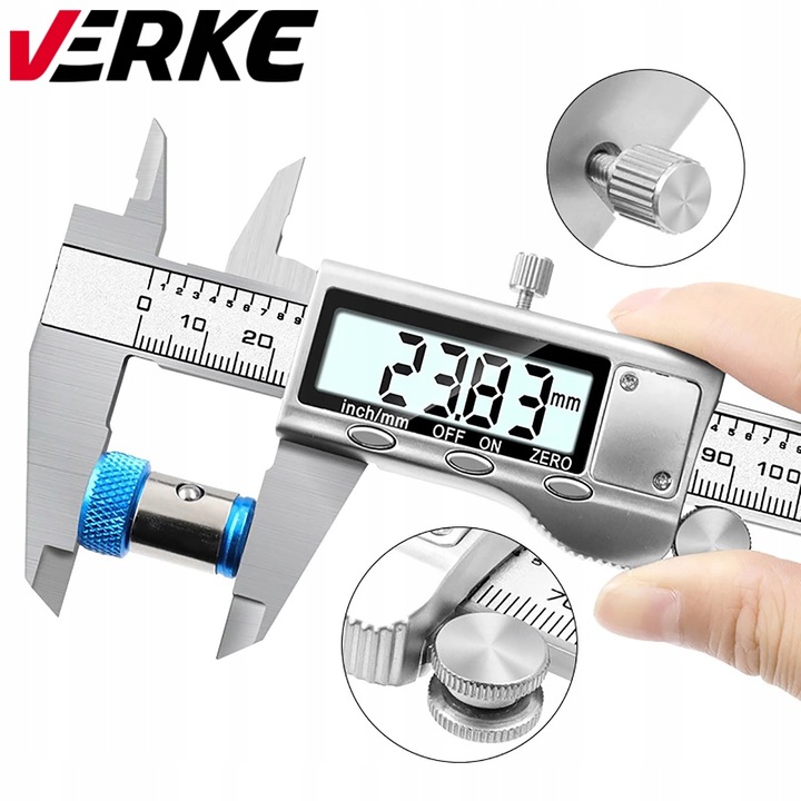 PROFESJONALNA SUWMIARKA ELEKTRONICZNA 150MM METALOWA CYFROWA EKRAN LCD