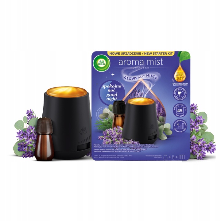 AIR WICK Aromatyczna Mgiełka Odświeżacz Powietrza Spokojna 20 ml Komplet