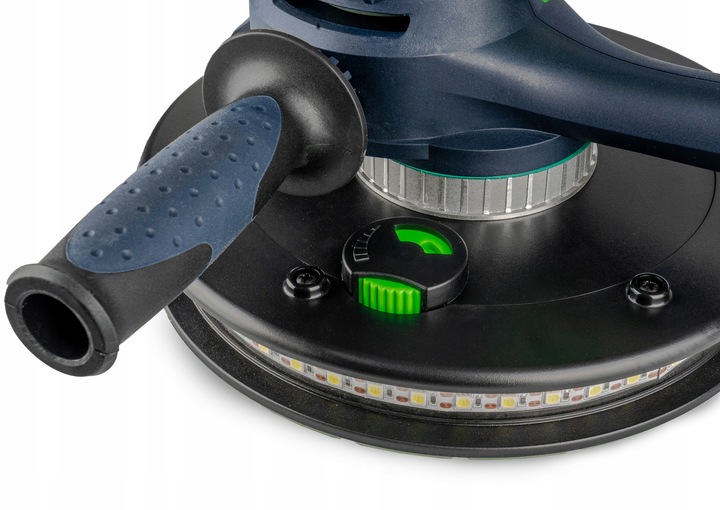 SZLIFIERKA DO GIPSU GŁADZI 180MM SIECIOWA Z TAŚMĄ LED + 6 PAPIERÓW