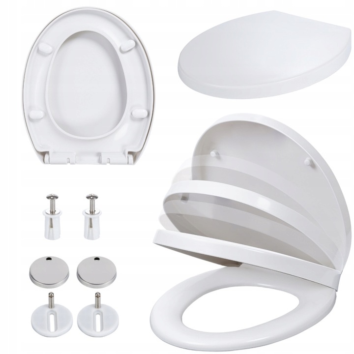 Deska Sedesowa Wolnoopadająca 0041-1 WC Twarda Wypinana Uniwersalna