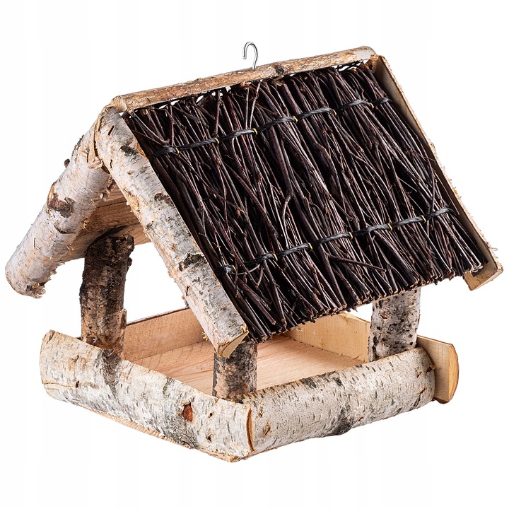 KARMNIK DLA PTAKÓW DUŻY XXL DOMEK DREWNIANY WISZĄCY BUDKA OZDOBA DO